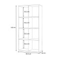 Anser Megapap melamine bookcase in oak color 69.8x29x142cm.