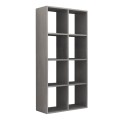 Anser Megapap melamine bookcase in concrete grey color 69.8x29x142cm.