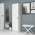 Petro Megapap melamine single-door wardrobe - shoe rack in white color 45x38x180cm.