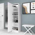 Petro Megapap melamine single-door wardrobe - shoe rack in white color 45x38x180cm.