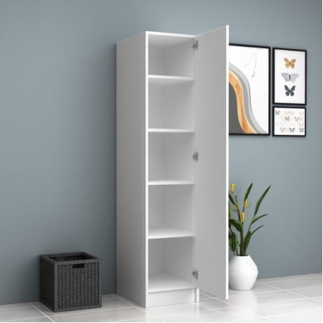 Ricardo Megapap melamine wardrobe in white color 40x51,8x181cm.