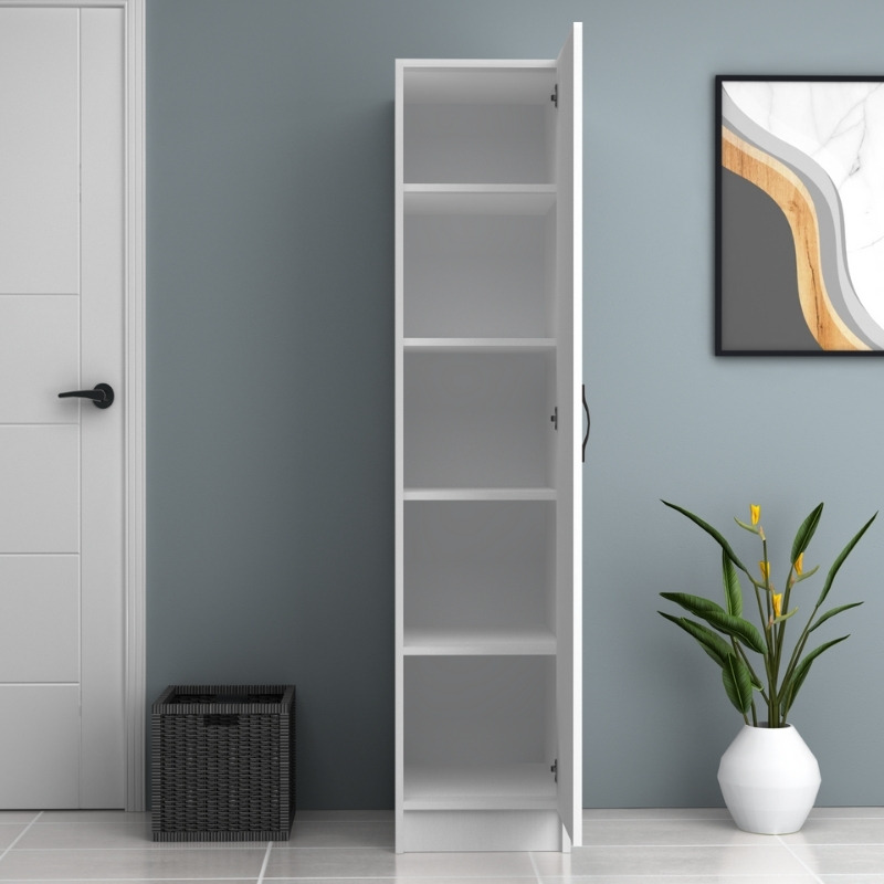 Ricardo Megapap melamine wardrobe in white color 40x51,8x181cm.
