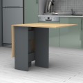 Pepe Megapap melamine table extendable color anthracite - oak 28(56+56)x77x75cm.