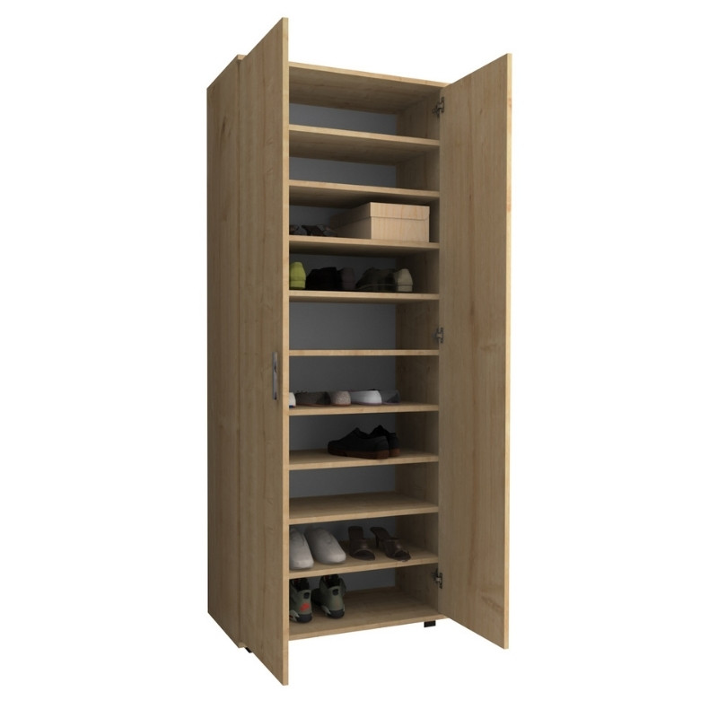 Eric Megapap melamine wardrobe - shoe rack oak color 76x36x187cm.