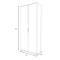 Eric Megapap melamine wardrobe - shoe rack oak color 76x36x187cm.
