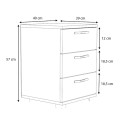 Roco Megapap melamine night stand in oak color 40x39x57cm.