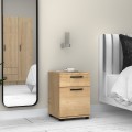 Veto Megapap melamine night stand in oak color 40x39x57cm.