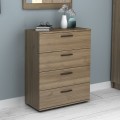 Velika Megapap melamine dresser in walnut color 73x44x96cm.