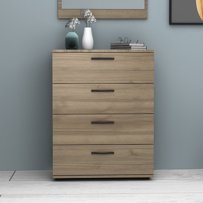 Velika Megapap melamine dresser in walnut color 73x44x96cm.