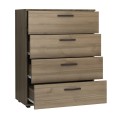 Velika Megapap melamine dresser in walnut color 73x44x96cm.