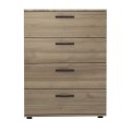 Velika Megapap melamine dresser in walnut color 73x44x96cm.