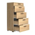 Helia Megapap melamine dresser in oak color 60x44x108cm.