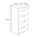 Helia Megapap melamine dresser in oak color 60x44x108cm.