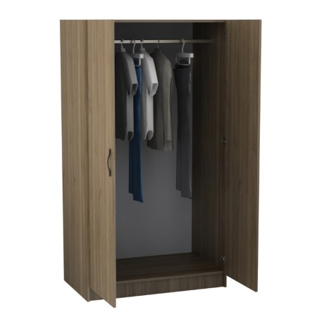 Victoria Megapap two doors melamine wardrobe in walnut color 100x60x181cm.