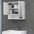 Delo Megapap melamine bathroom mirror in white color 62x17.5x60cm.