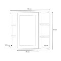 Καθρέπτης μπάνιου Diro Μegapap χρώμα λευκό 65x17,5x60εκ.