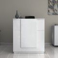 Gemini Megapap melamine reception desk in white color 100x70x110cm.