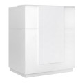 Gemini Megapap melamine reception desk in white color 100x70x110cm.