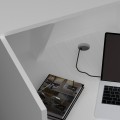 Gemini Megapap melamine reception desk in white color 150x70x110cm.