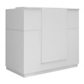 Gemini Megapap melamine reception desk in white color 150x70x110cm.