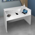 Gemini Megapap melamine reception desk in white color 180x70x110cm.