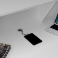 Gemini Megapap melamine reception desk in white color 180x70x110cm.