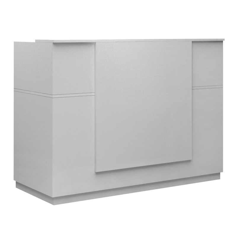 Gemini Megapap melamine reception desk in white color 180x70x110cm.
