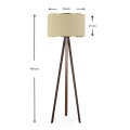 Rosling Megapap Mdf/fabric/Pvc floor lamp in walnut/beige color 38x21x140cm.