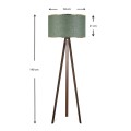 Rosling Megapap Mdf/fabric/Pvc floor lamp in walnut/cypress color 38x21x140cm.