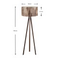 Rosling Megapap Mdf/fabric/Pvc floor lamp in walnut/brown color 38x21x140cm.