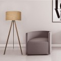 Rosling Megapap Mdf/fabric/Pvc floor lamp in walnut/natural color 38x38x140cm.