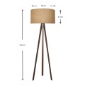 Rosling Megapap Mdf/fabric/Pvc floor lamp in walnut/natural color 38x38x140cm.