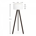 Rosling Megapap Mdf/fabric/Pvc floor lamp in black/white color 38x38x140cm.