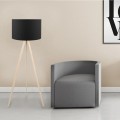 Rosling Megapap Mdf/fabric/Pvc floor lamp in natural/black color 38x21x140cm.