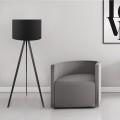Rosling Megapap Mdf/fabric/Pvc floor lamp in black color 38x21x140cm.