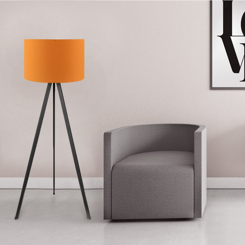 Rosling Megapap Mdf/fabric/Pvc floor lamp in black/orange color 38x21x140cm.