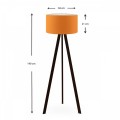 Rosling Megapap Mdf/fabric/Pvc floor lamp in black/orange color 38x21x140cm.