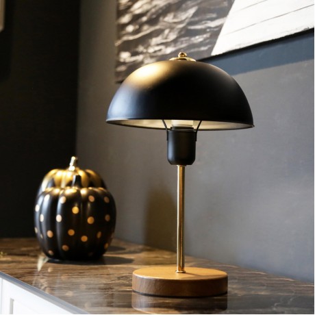 Stuart Megapap metallic/Mdf/plastic table lamp in golden/black color 23x12x38cm.