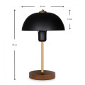 Stuart Megapap metallic/Mdf/plastic table lamp in golden/black color 23x12x38cm.