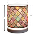 Hassard Megapap fabric/Mdf table lamp in colourful/white color 15x16x22cm.