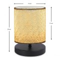 Hassard Megapap fabric/Mdf table lamp in beige/black color 15x16x22cm.