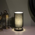 Winkler Megapap fabric/wooden/metallic table lamp in black color 15x24x30cm.