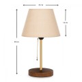 Tipton Megapap metallic/plastic/Mdf table lamp in beige/golden/brown color 22x14x40cm.