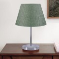 Jules Megapap fabric/Pvc/chrome table lamp in cypress/silver color 22x17x37cm.