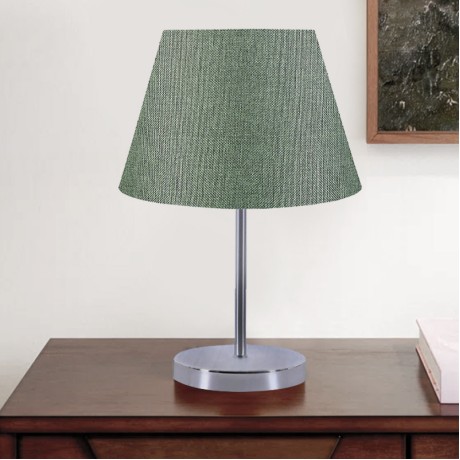 Jules Megapap fabric/Pvc/chrome table lamp in cypress/silver color 22x17x37cm.