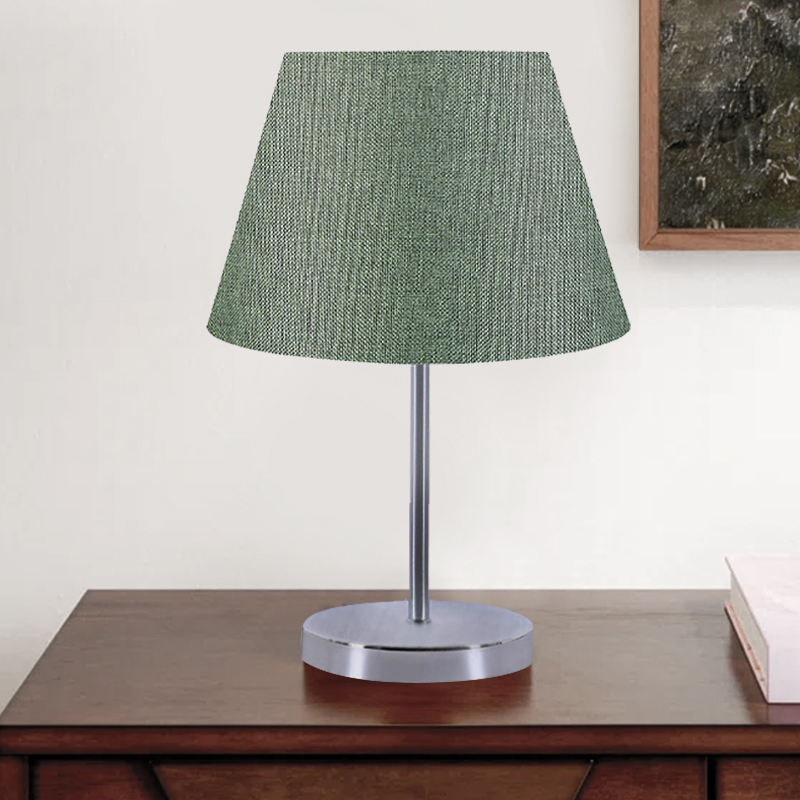 Jules Megapap fabric/Pvc/chrome table lamp in cypress/silver color 22x17x37cm.