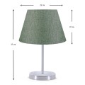 Jules Megapap fabric/Pvc/chrome table lamp in cypress/silver color 22x17x37cm.