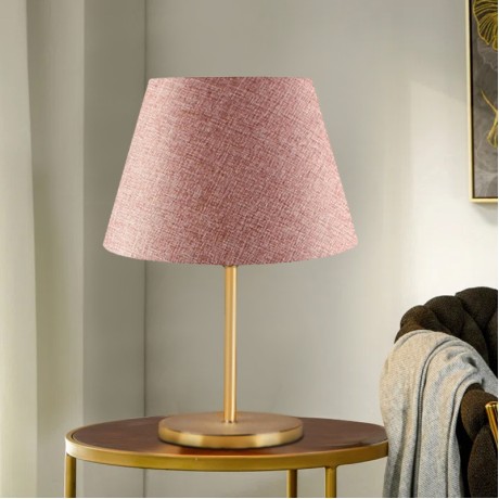 Φωτιστικό επιτραπέζιο Rosenthal Megapap ύφασμα Pvc χρώμα ροζ/χρυσό 22x17x37εκ.