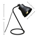 Mimi Megapap metallic desk lamp in black color 12x12x30cm.