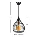 Koert Megapap metallic ceiling lamp in black color 25x30x70cm.